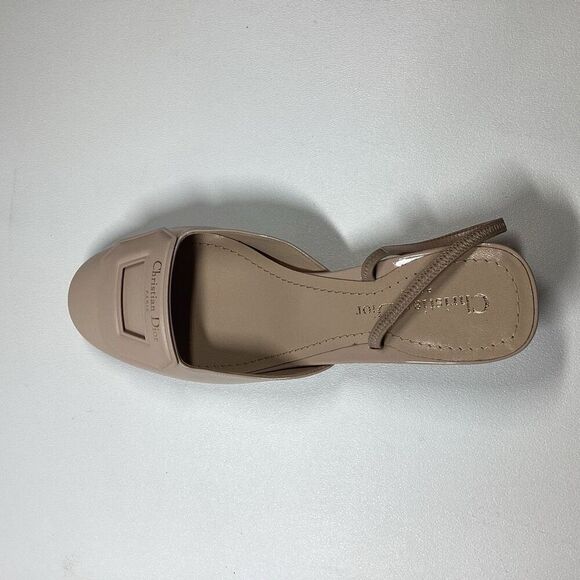 SINGLE‎ SHOE ONLY CHRISTIAN DIOR Day Slingback  Leather  Pumps Nude Size EU 38 - Picture 8 of 11